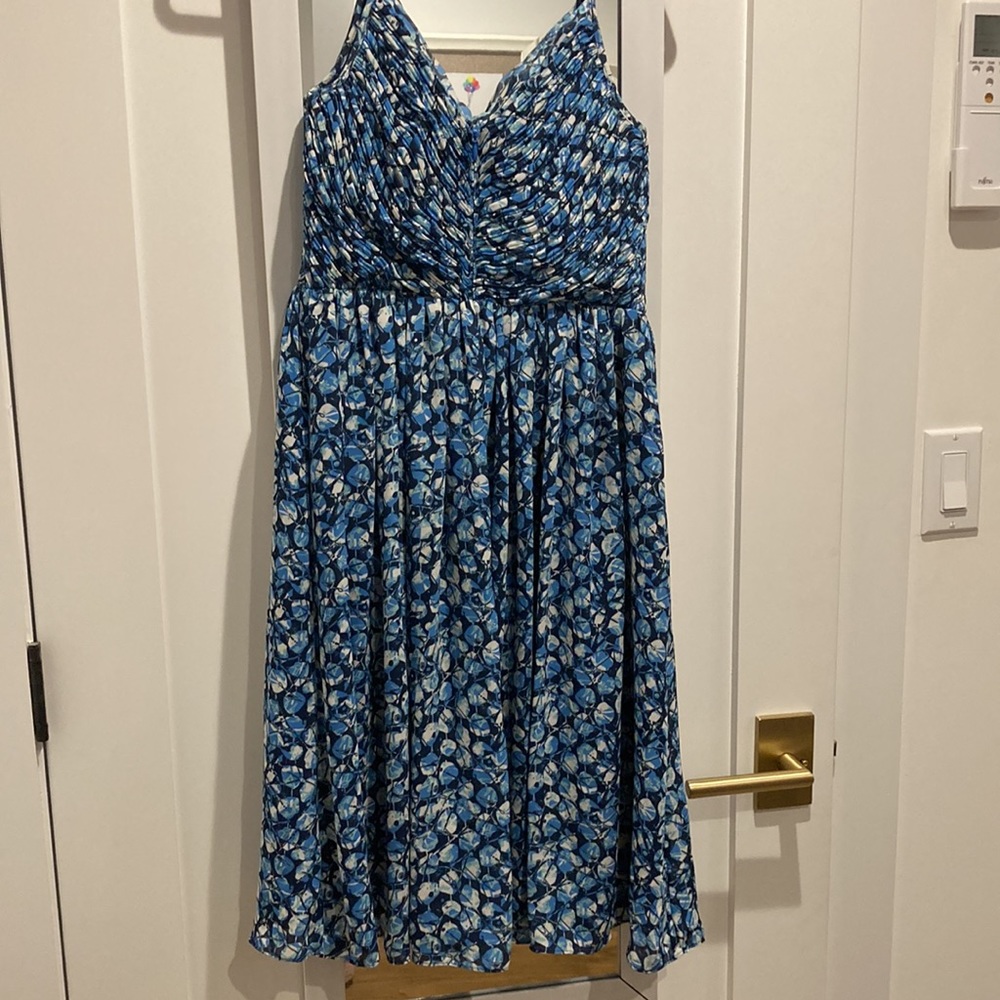 Banana Republic Blue Print Midi Dress - Picture 2 of 3